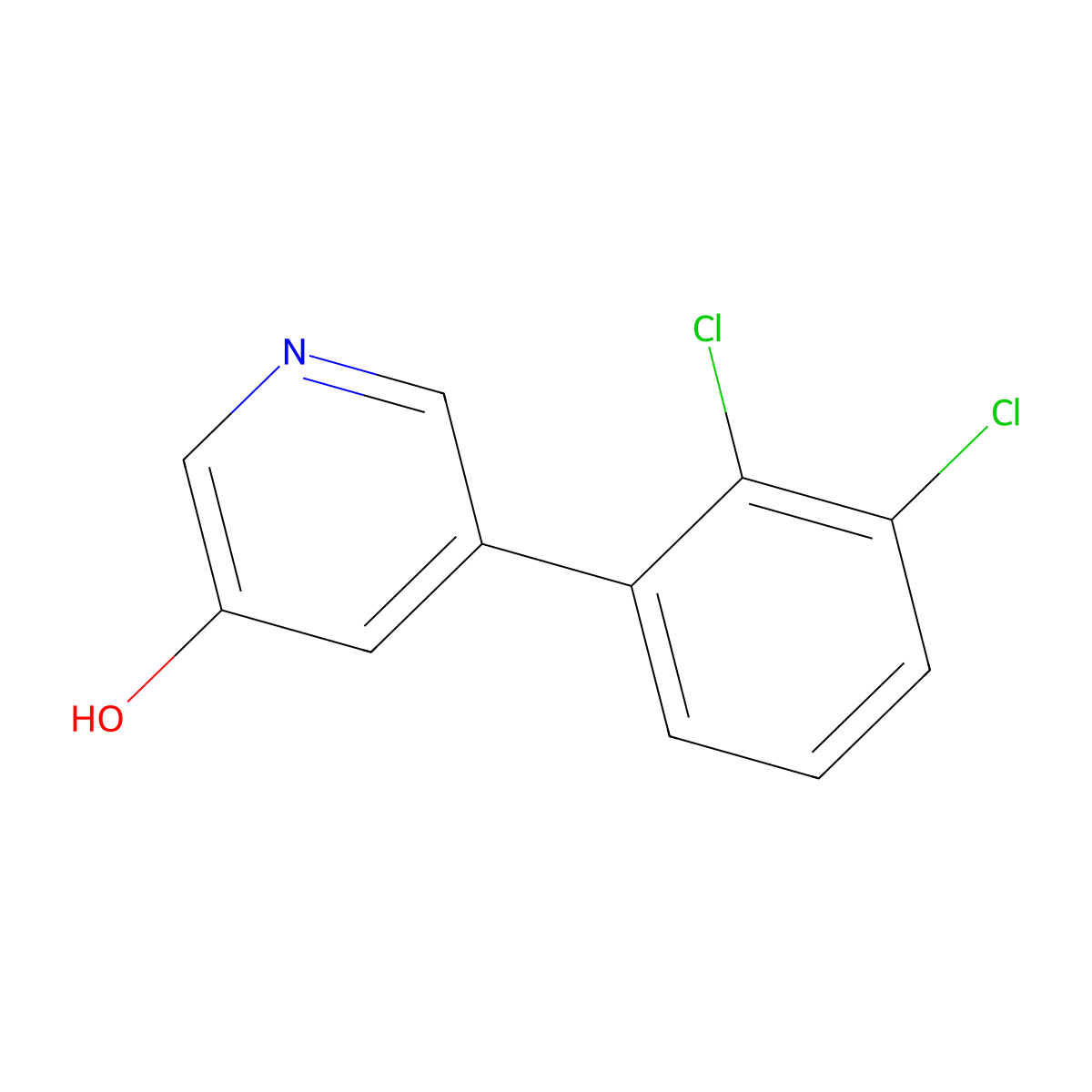 5-(2,3-Dichlorophenyl)pyridin-3-ol molecular structure, CAS 1261939-40-5