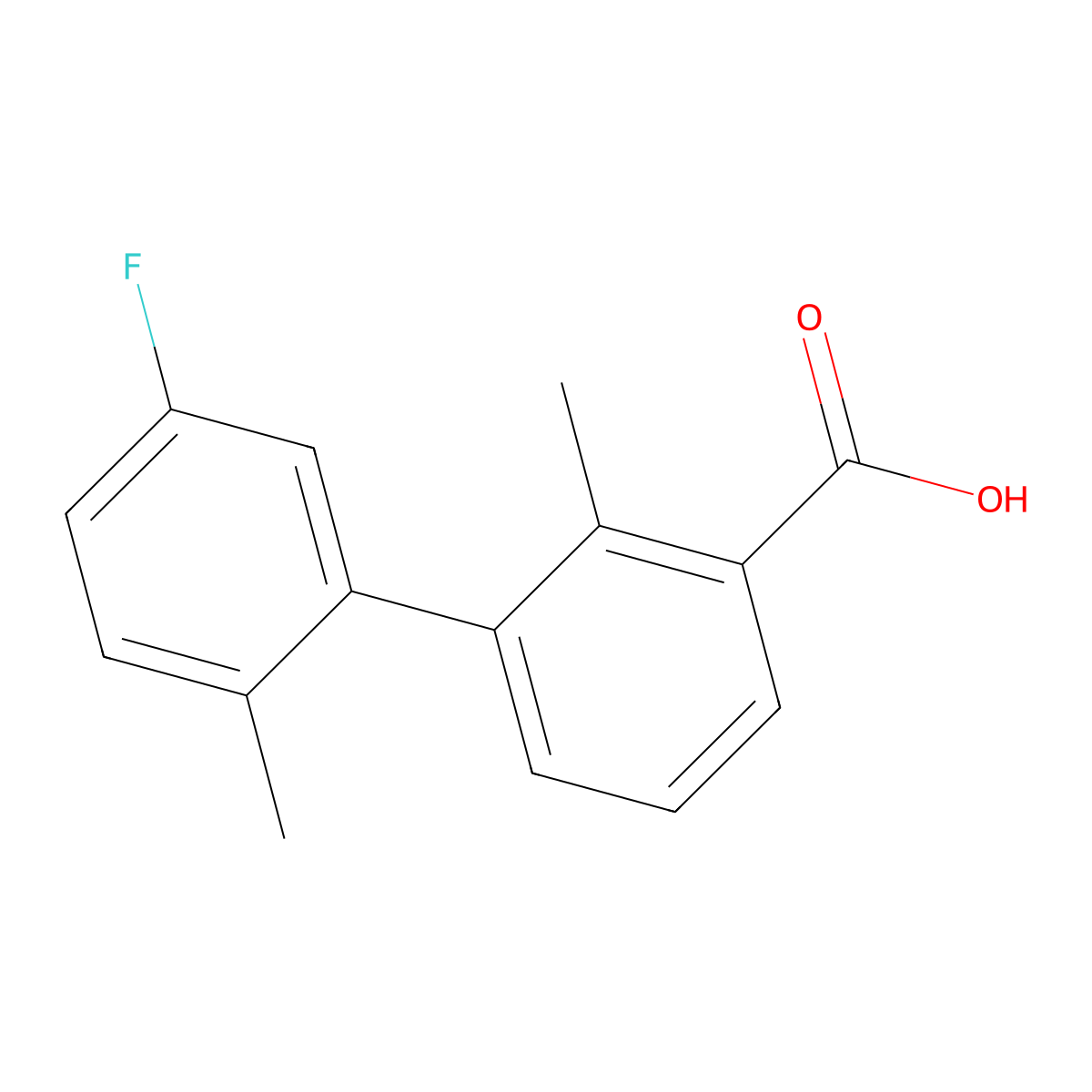 3-(5-Fluoro-2-methylphenyl)-2-methylbenzoic acid molecular structure, CAS 1261939-56-3