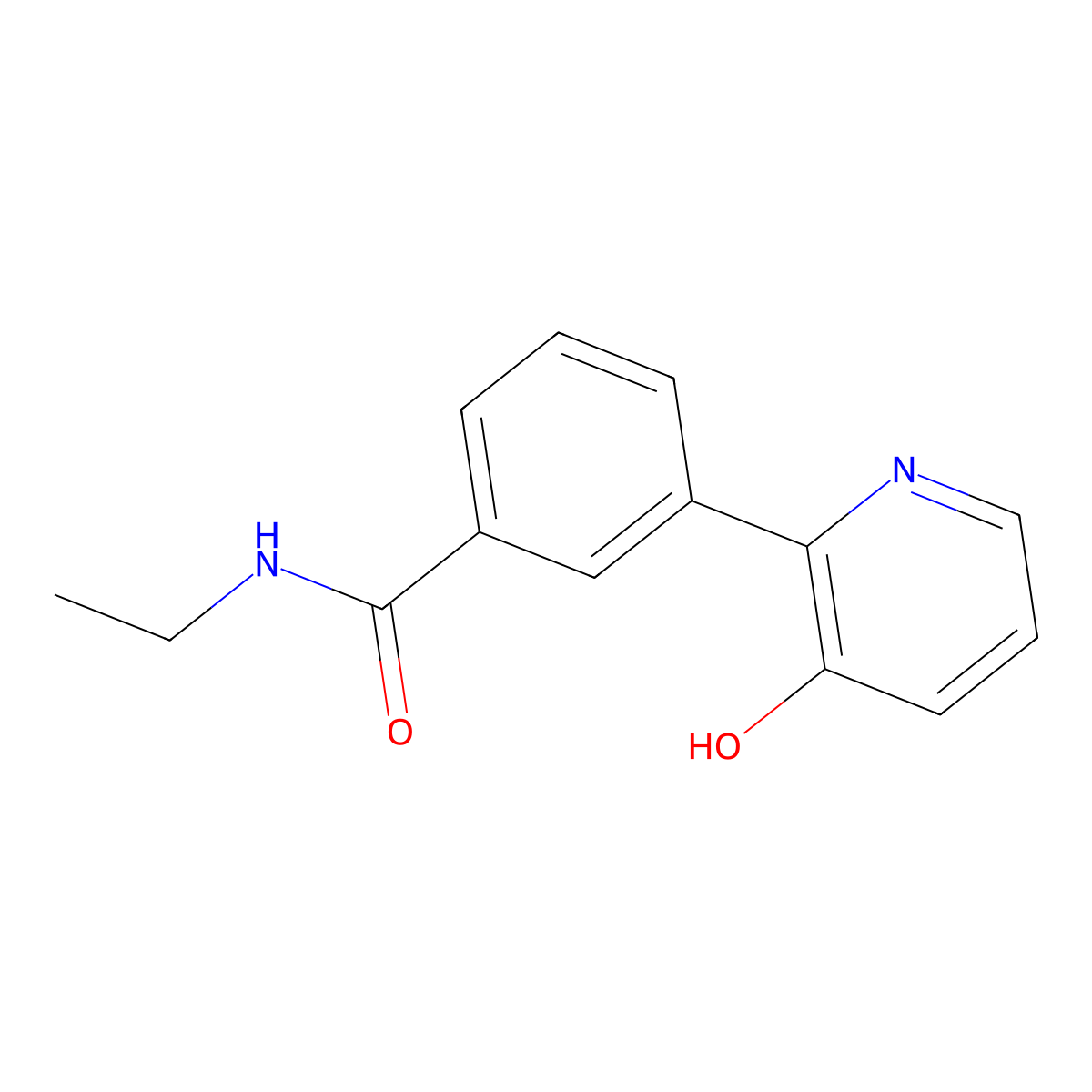 2-[3-(N-Ethylaminocarbonyl)phenyl]-3-hydroxypyridine molecular structure, CAS 1261939-67-6