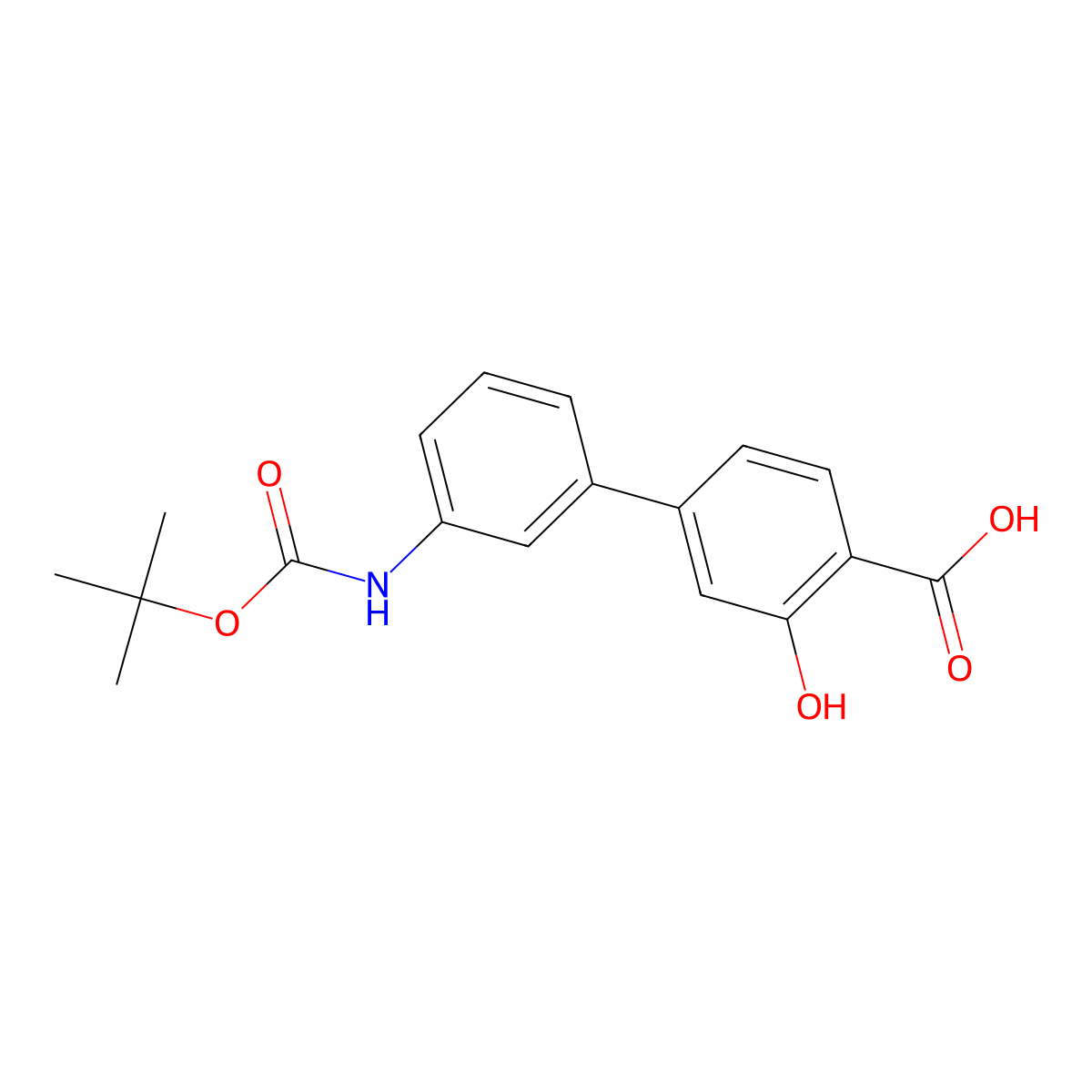 4-(3-BOC-Aminophenyl)-2-hydroxybenzoic acid molecular structure, CAS 1261939-99-4