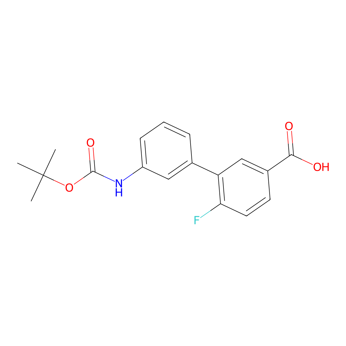 3-(3-BOC-Aminophenyl)-4-fluorobenzoic acid molecular structure, CAS 1261940-07-1
