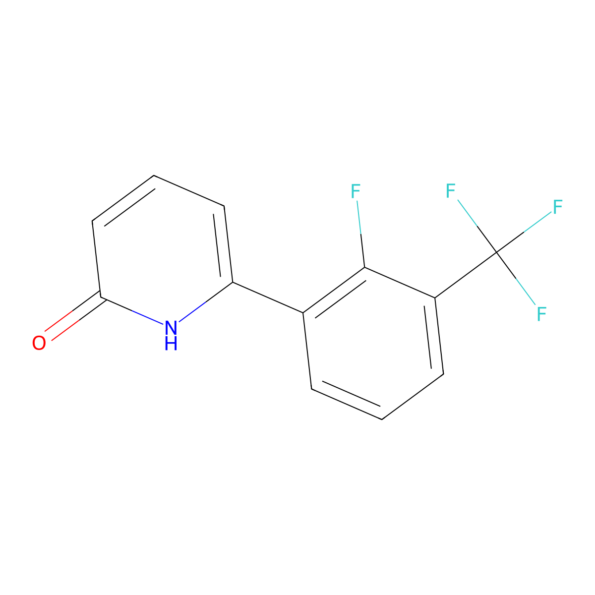 6-(2-Fluoro-3-trifluoromethylphenyl)-2-hydroxypyridine molecular structure, CAS 1261940-08-2