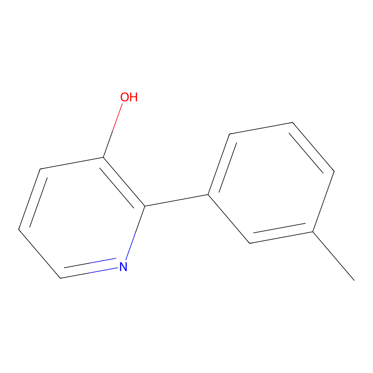 2-(3-Methylphenyl)pyridin-3-ol molecular structure, CAS 1261940-34-4