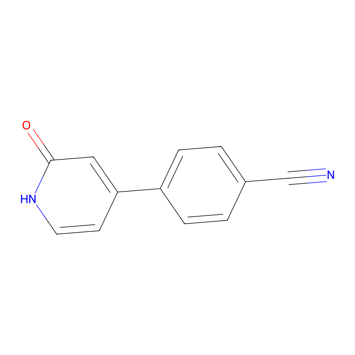 4-(4-Cyanophenyl)-2-hydroxypyridine molecular structure, CAS 1261940-47-9