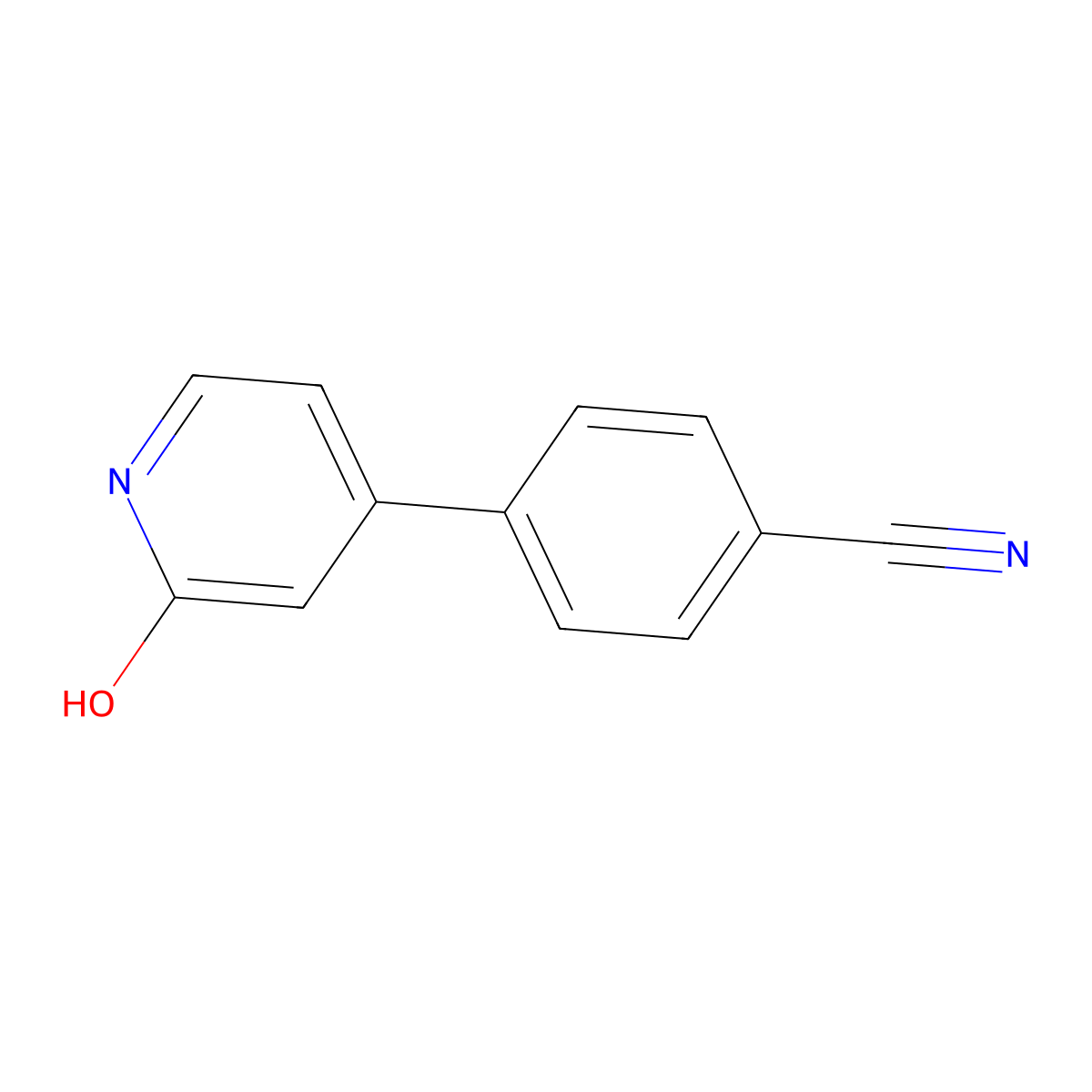 4-(4-Cyanophenyl)-2-hydroxypyridine molecular structure, CAS 1261940-47-9