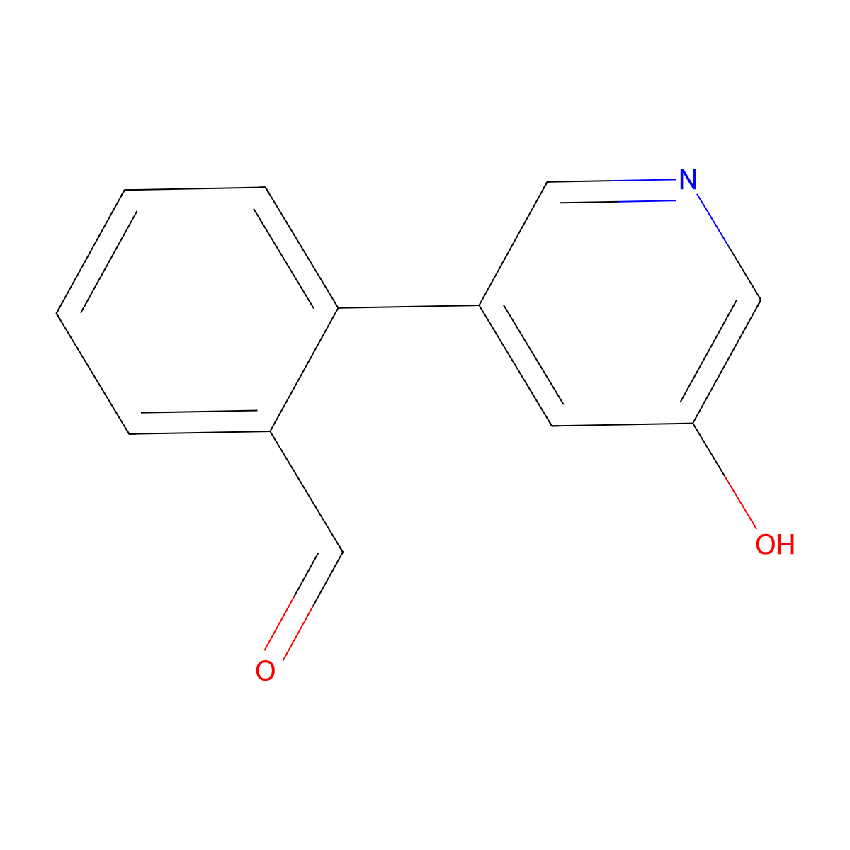 2-(5-Hydroxypyridin-3-yl)benzaldehyde molecular structure, CAS 1261940-50-4