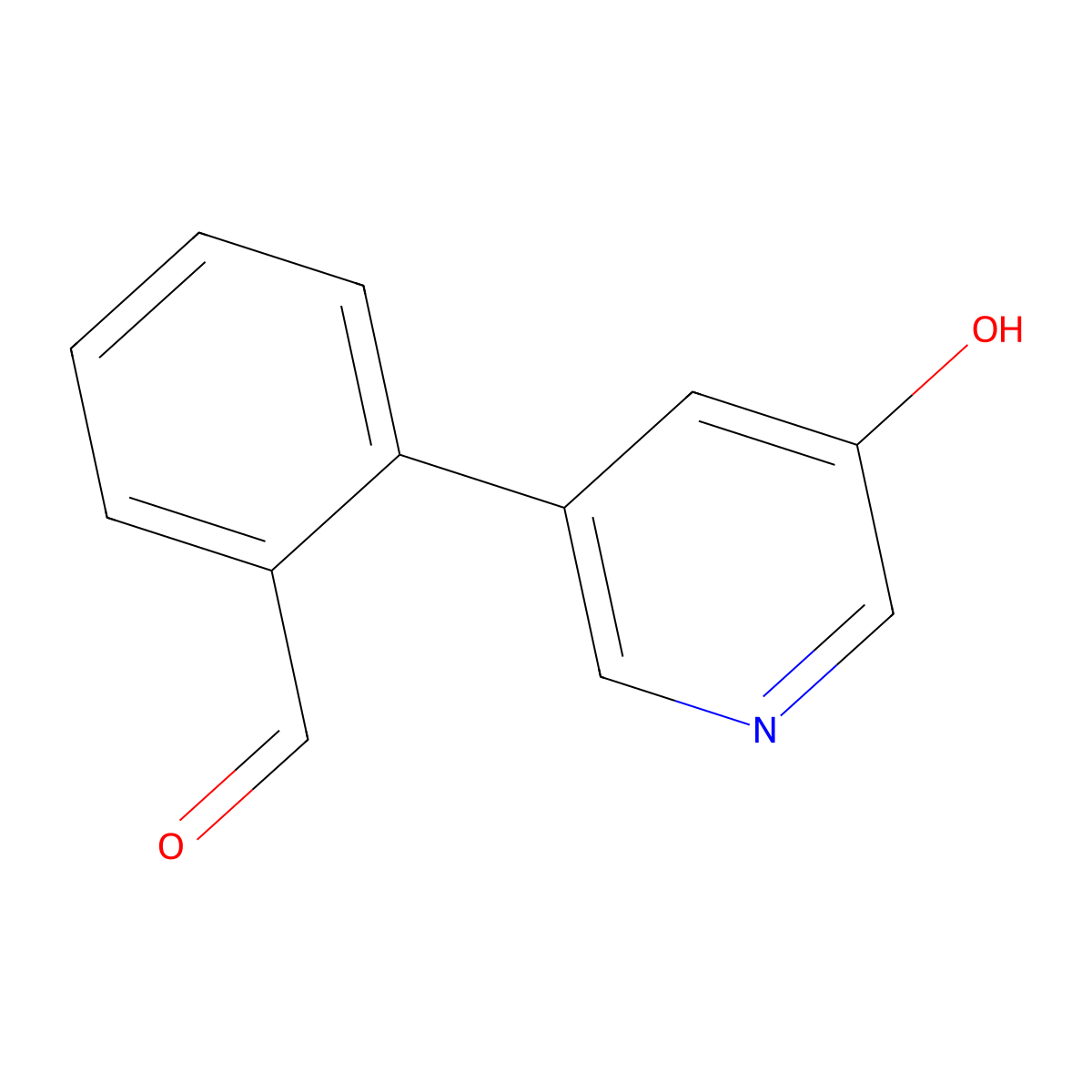 2-(5-Hydroxypyridin-3-yl)benzaldehyde molecular structure, CAS 1261940-50-4