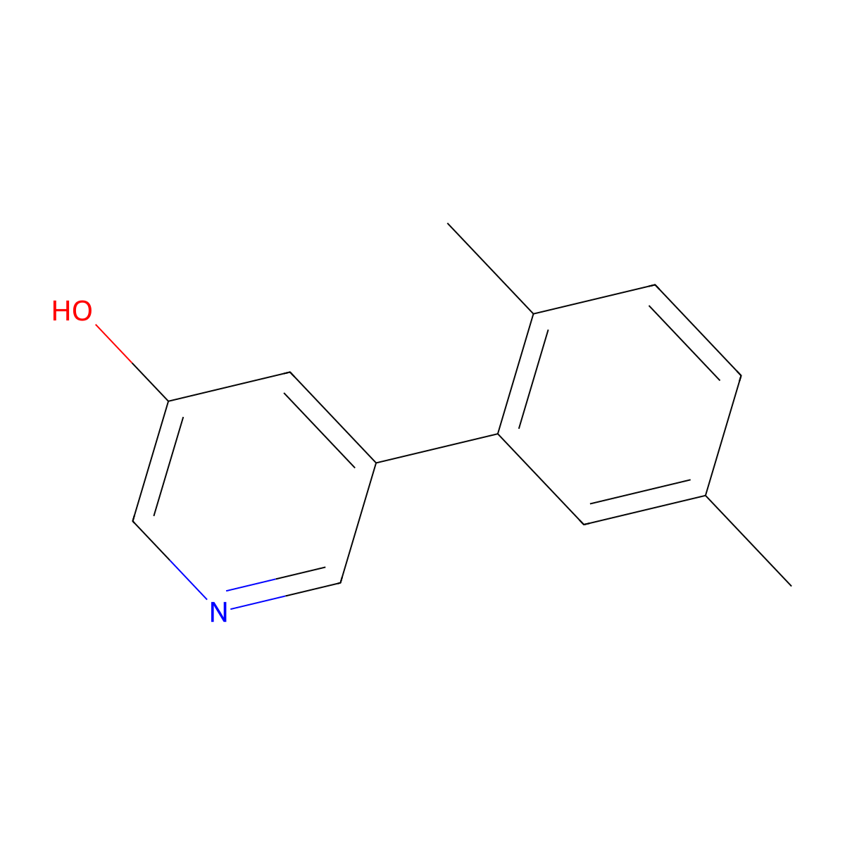 5-(2,5-Dimethylphenyl)pyridin-3-ol molecular structure, CAS 1261940-56-0