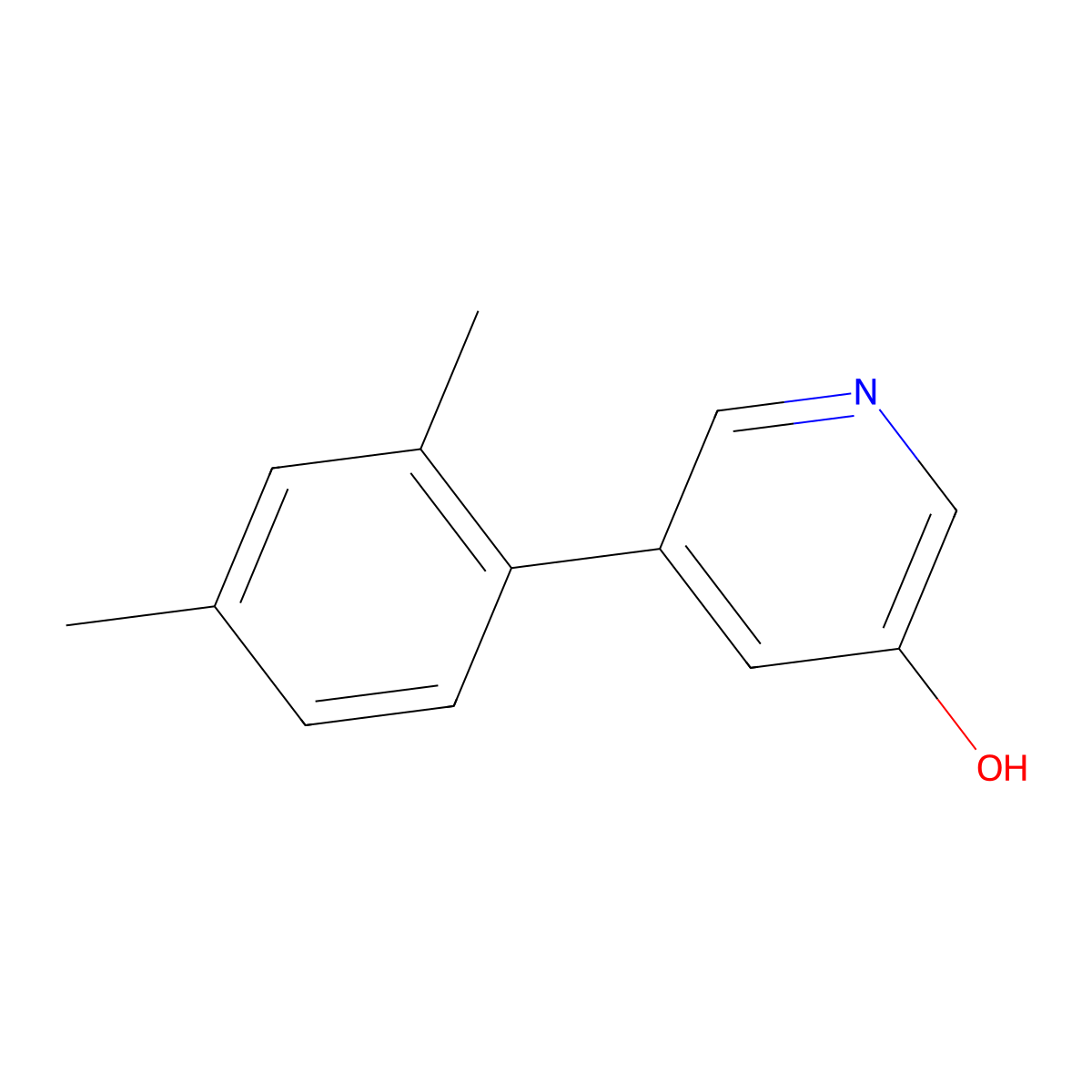 5-(2,4-Dimethylphenyl)pyridin-3-ol molecular structure, CAS 1261940-61-7