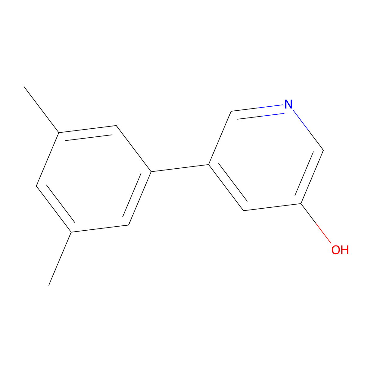5-(3,5-Dimethylphenyl)pyridin-3-ol molecular structure, CAS 1261940-79-7