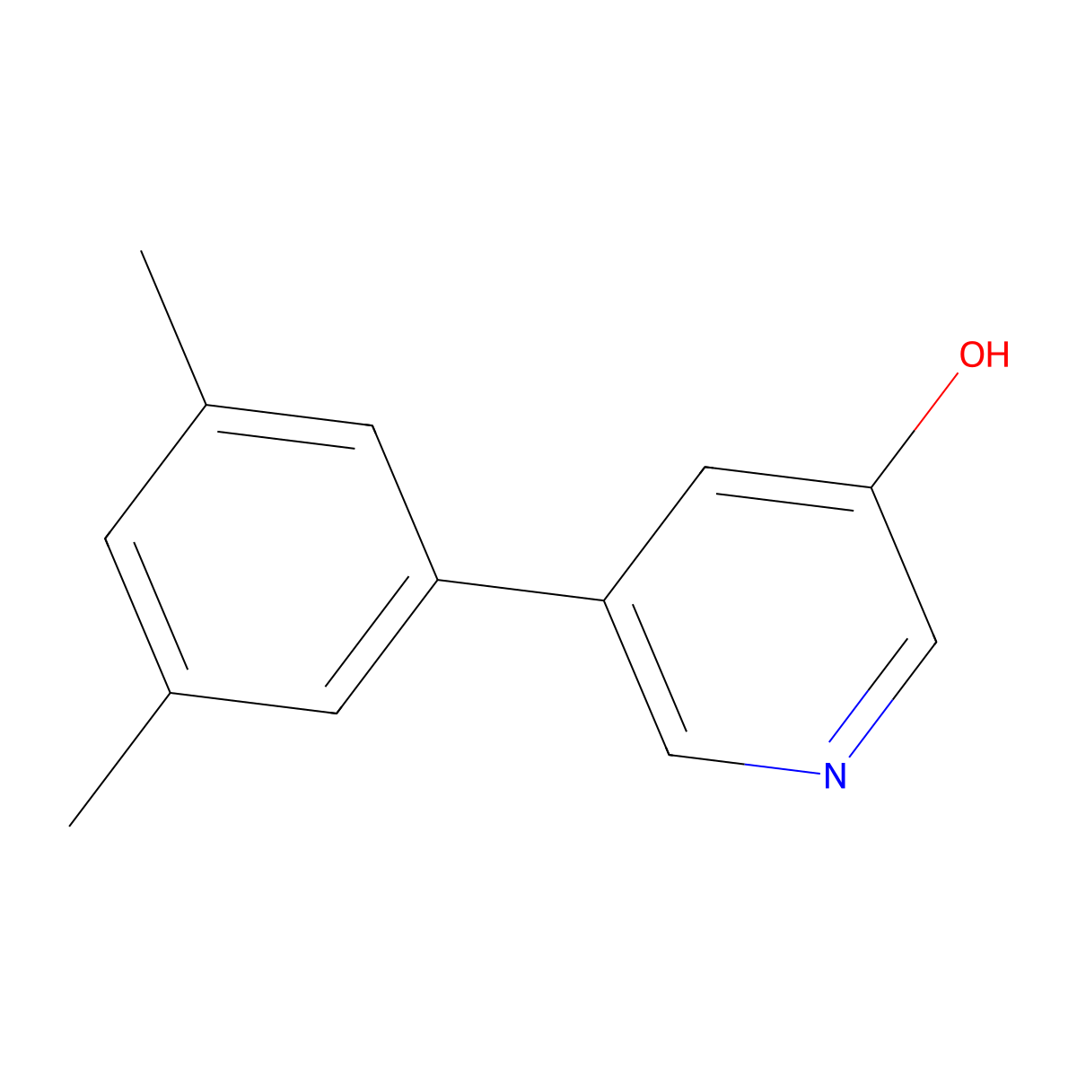 5-(3,5-Dimethylphenyl)pyridin-3-ol molecular structure, CAS 1261940-79-7