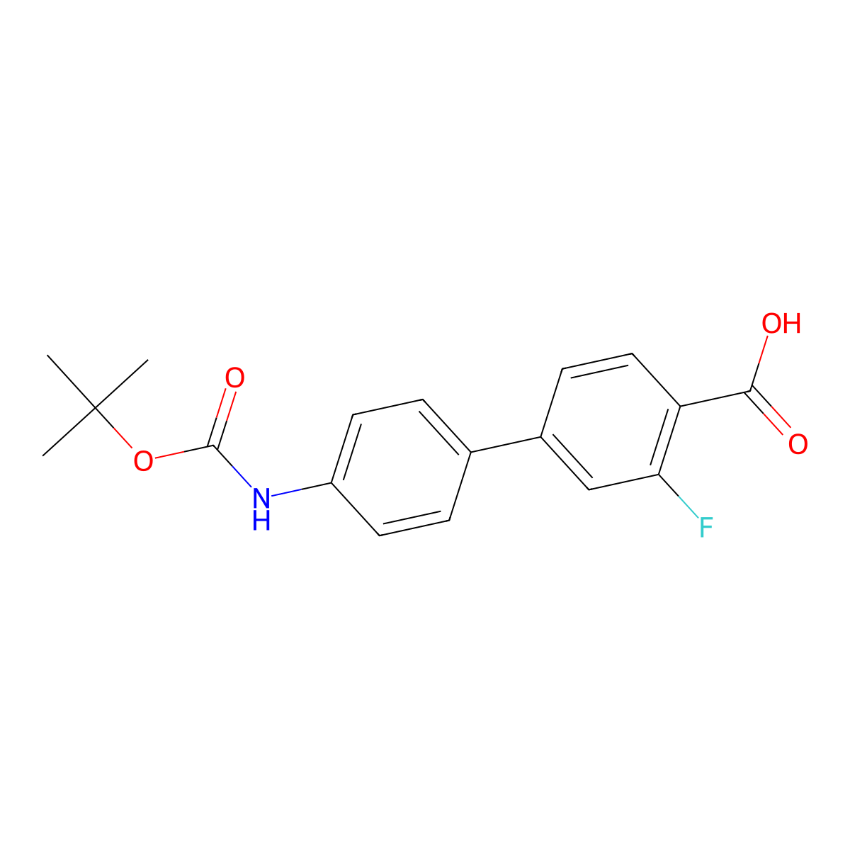 4-(4-BOC-Aminophenyl)-2-fluorobenzoic acid molecular structure, CAS 1261940-92-4