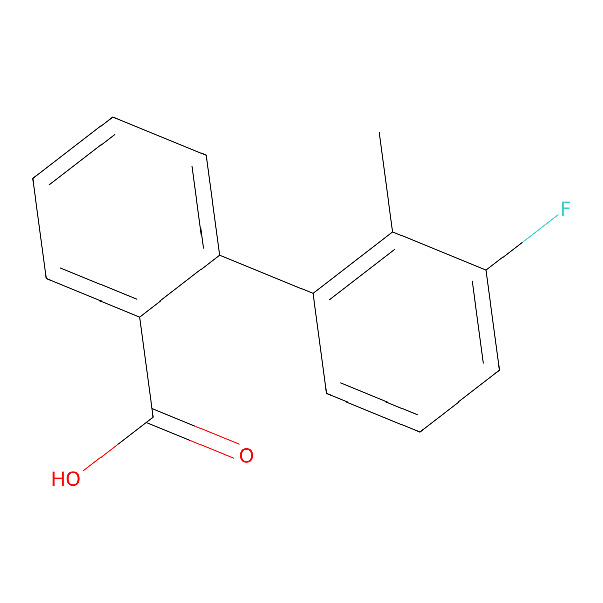 2-(3-Fluoro-2-methylphenyl)benzoic acid molecular structure, CAS 1261940-93-5