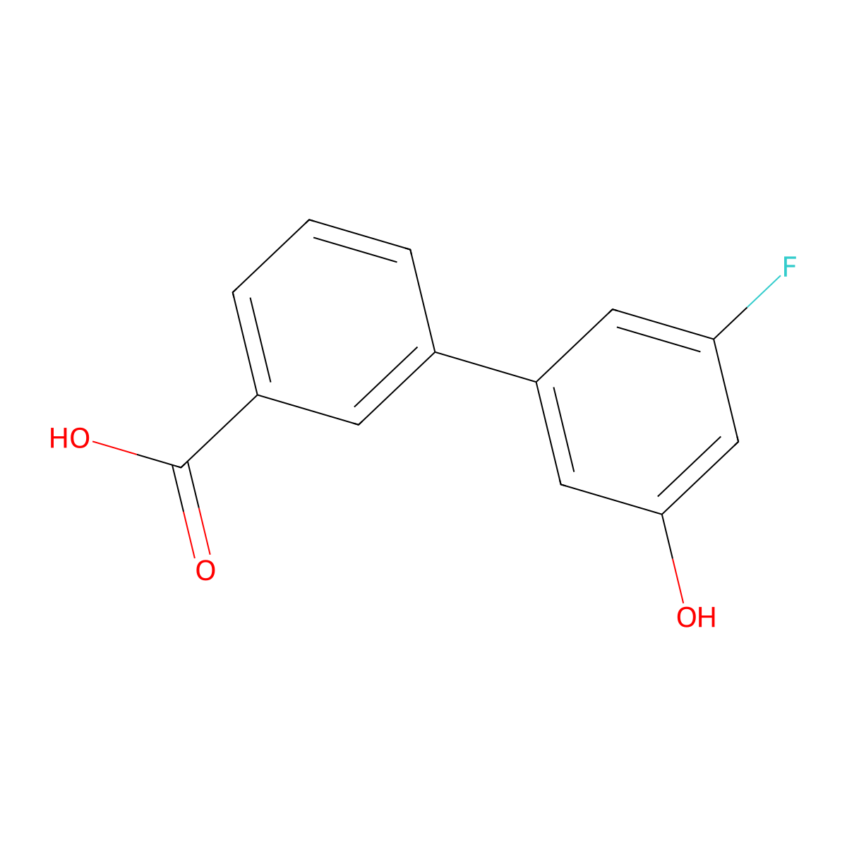 3-(3-Fluoro-5-hydroxyphenyl)benzoic acid molecular structure, CAS 1261940-99-1