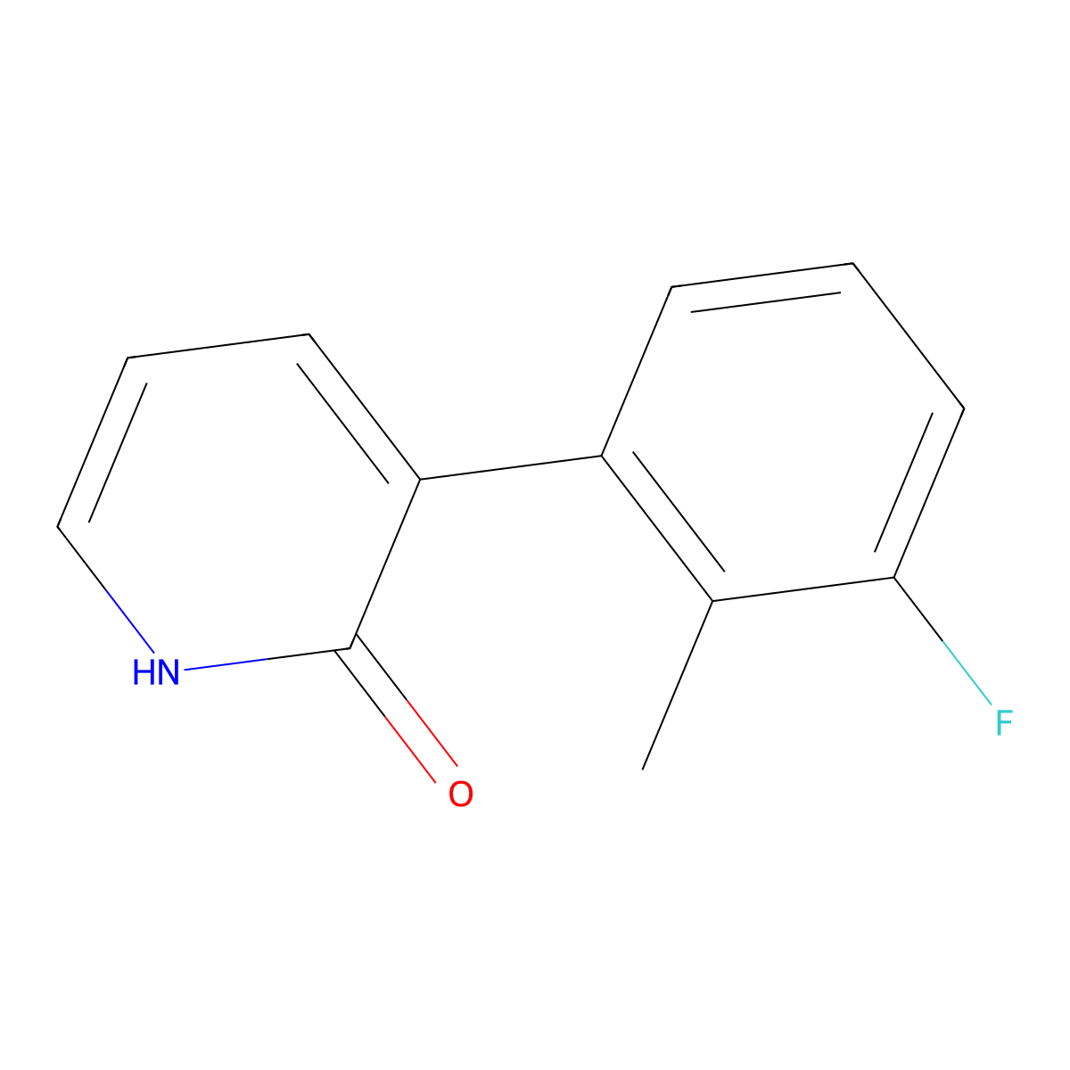 3-(3-Fluoro-2-methylphenyl)pyridin-2(1H)-one molecular structure, CAS 1261941-23-4