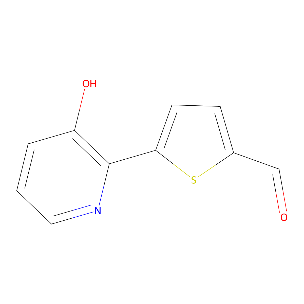 5-(3-Hydroxypyridin-2-yl)thiophene-2-carbaldehyde molecular structure, CAS 1261941-29-0