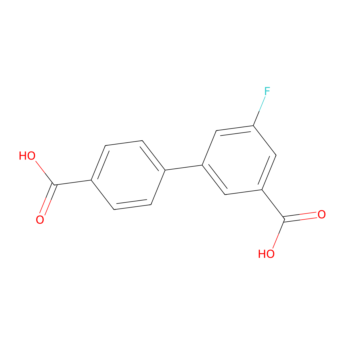 4-(3-Carboxy-5-fluorophenyl)benzoic acid molecular structure, CAS 1261941-42-7