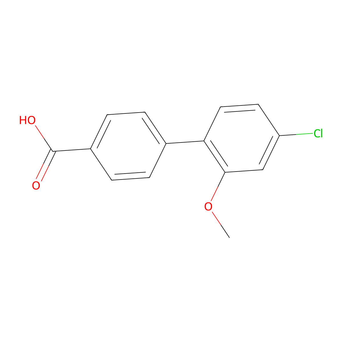 4-(4-Chloro-2-methoxyphenyl)benzoic acid molecular structure, CAS 1261941-43-8