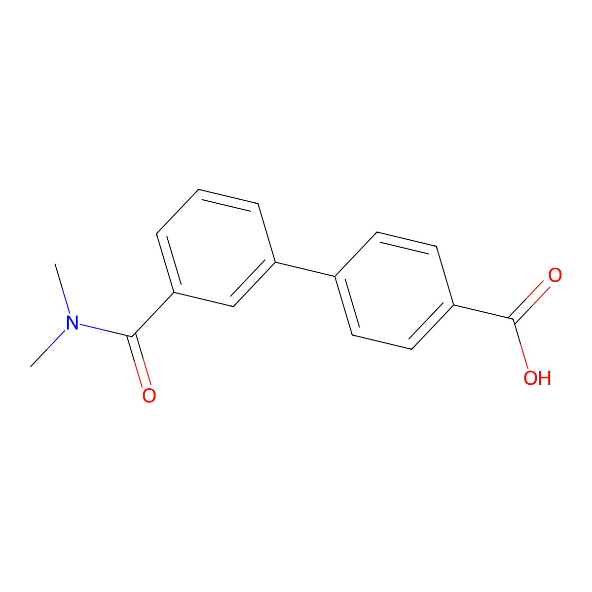 4-[3-(N,N-Dimethylaminocarbonyl)phenyl]benzoic acid molecular structure, CAS 1261941-46-1