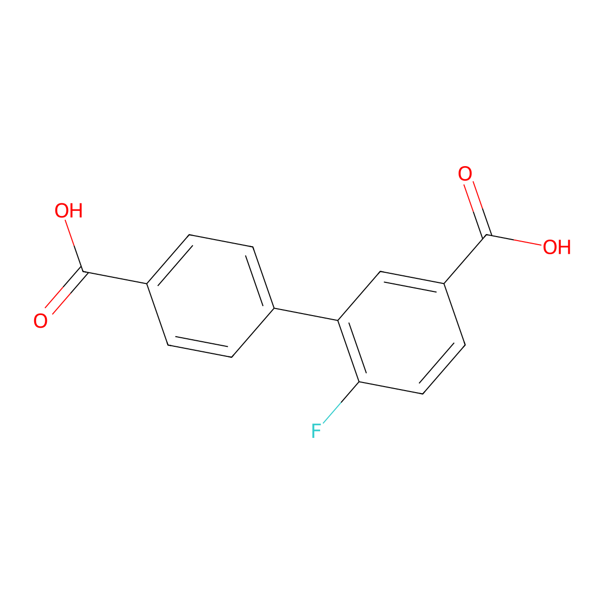 4-(5-Carboxy-2-fluorophenyl)benzoic acid molecular structure, CAS 1261941-47-2