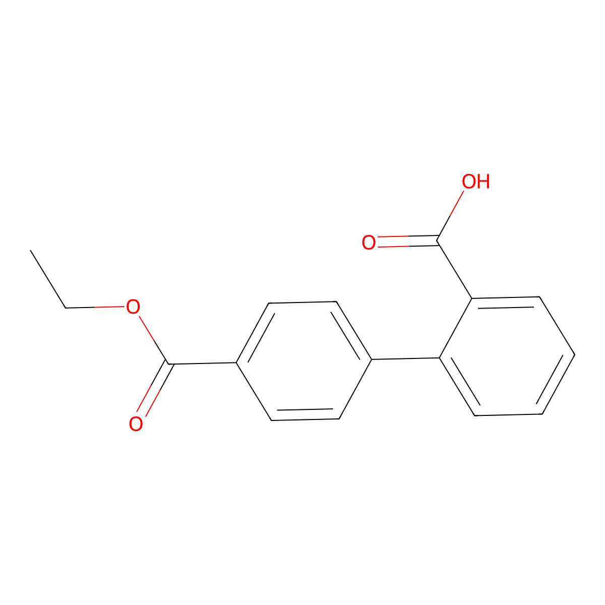 2-(4-Ethoxycarbonylphenyl)benzoic acid molecular structure, CAS 1261941-50-7