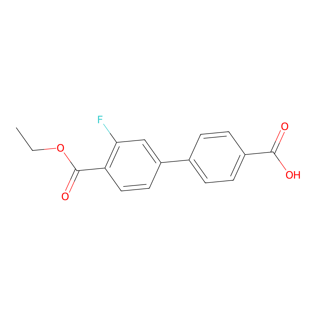 4-[4-(Ethoxycarbonyl)-3-fluorophenyl]benzoic acid molecular structure, CAS 1261941-56-3