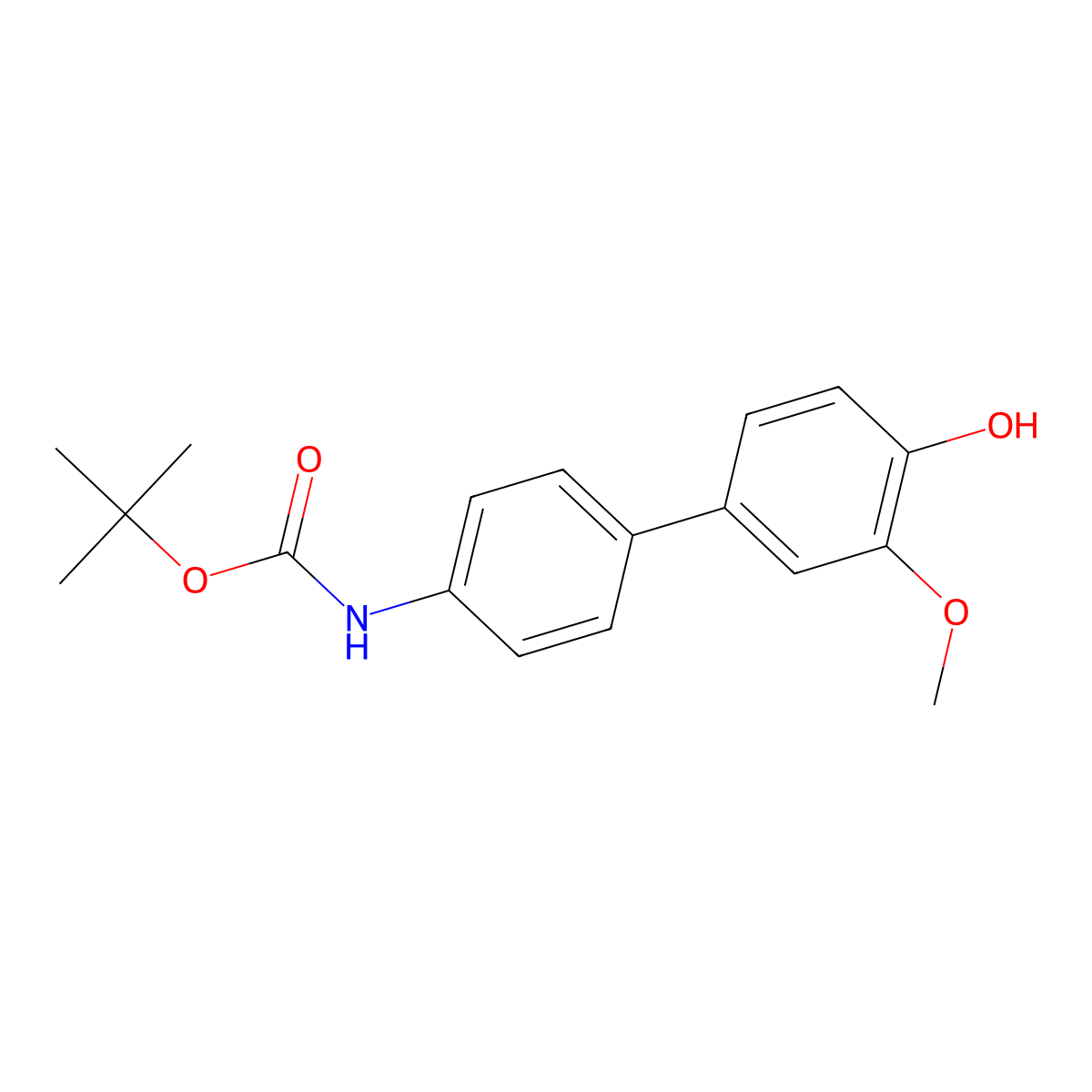 4-(4-BOC-Aminophenyl)-2-methoxyphenol molecular structure, CAS 1261941-66-5