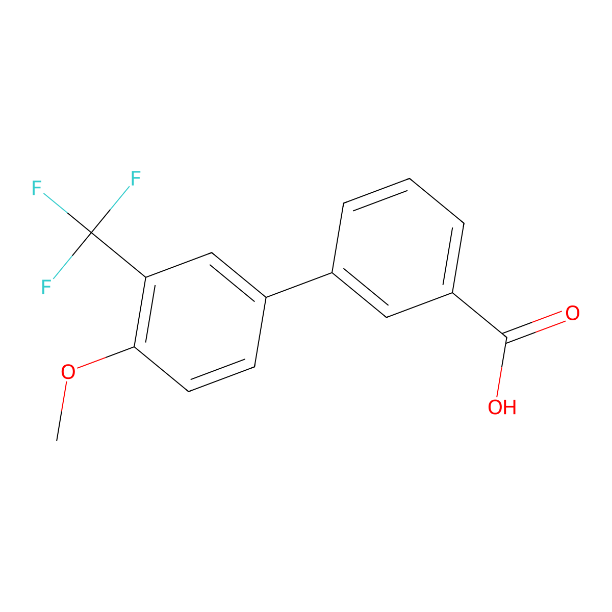 3-(4-Methoxy-3-trifluoromethylphenyl)benzoic acid molecular structure, CAS 1261941-67-6
