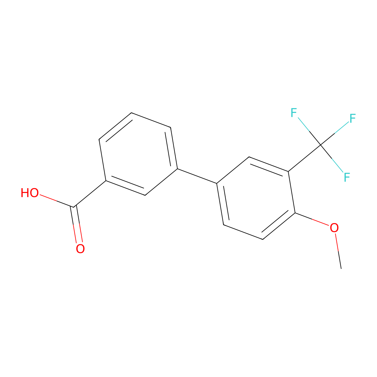 3-(4-Methoxy-3-trifluoromethylphenyl)benzoic acid molecular structure, CAS 1261941-67-6