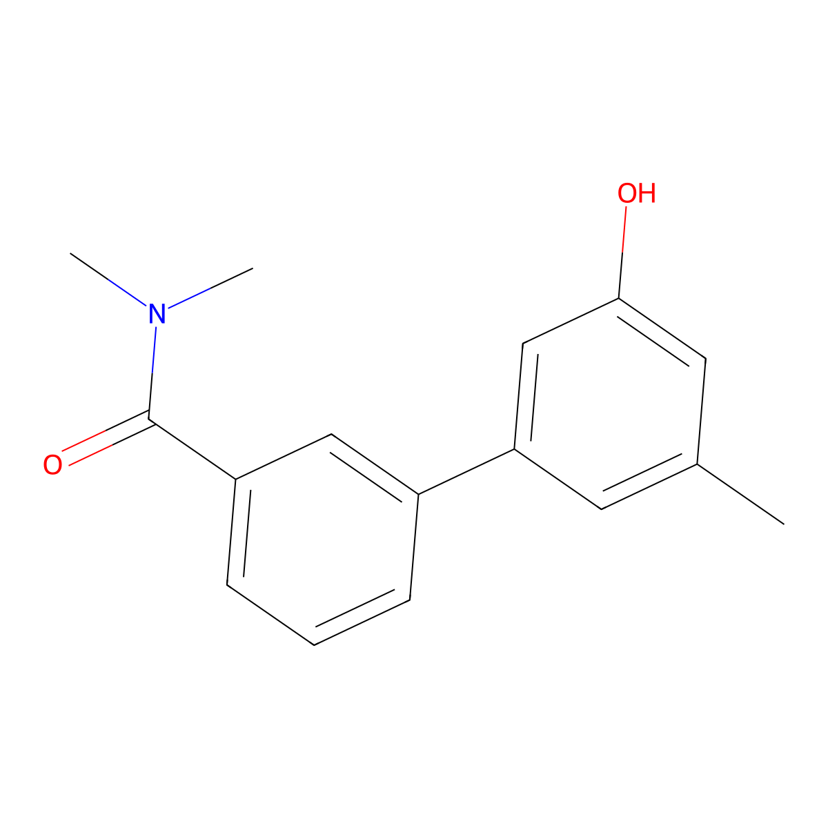 5-[3-(N,N-Dimethylaminocarbonyl)phenyl]-3-methylphenol molecular structure, CAS 1261941-68-7