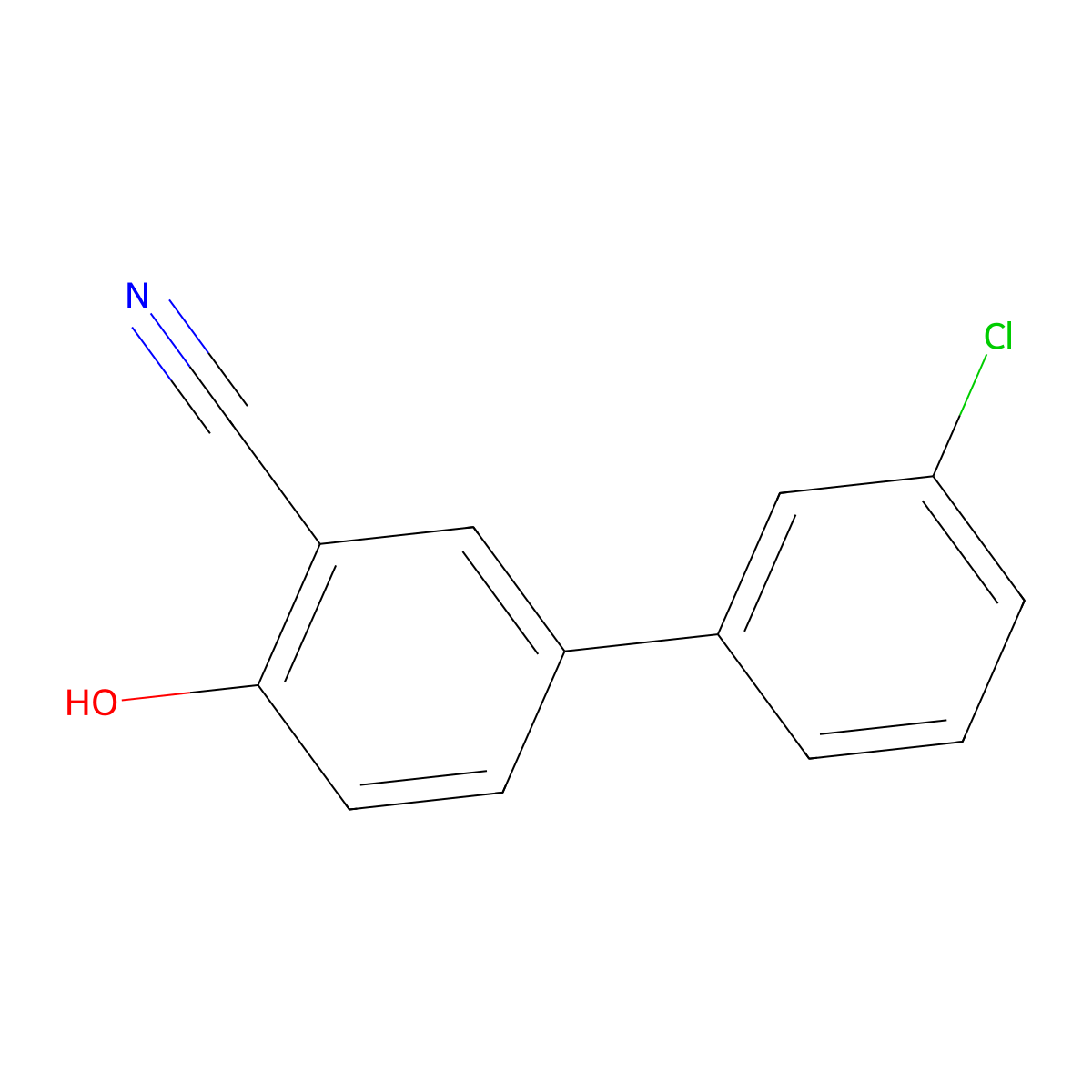 4-(3-Chlorophenyl)-2-cyanophenol molecular structure, CAS 1261941-71-2