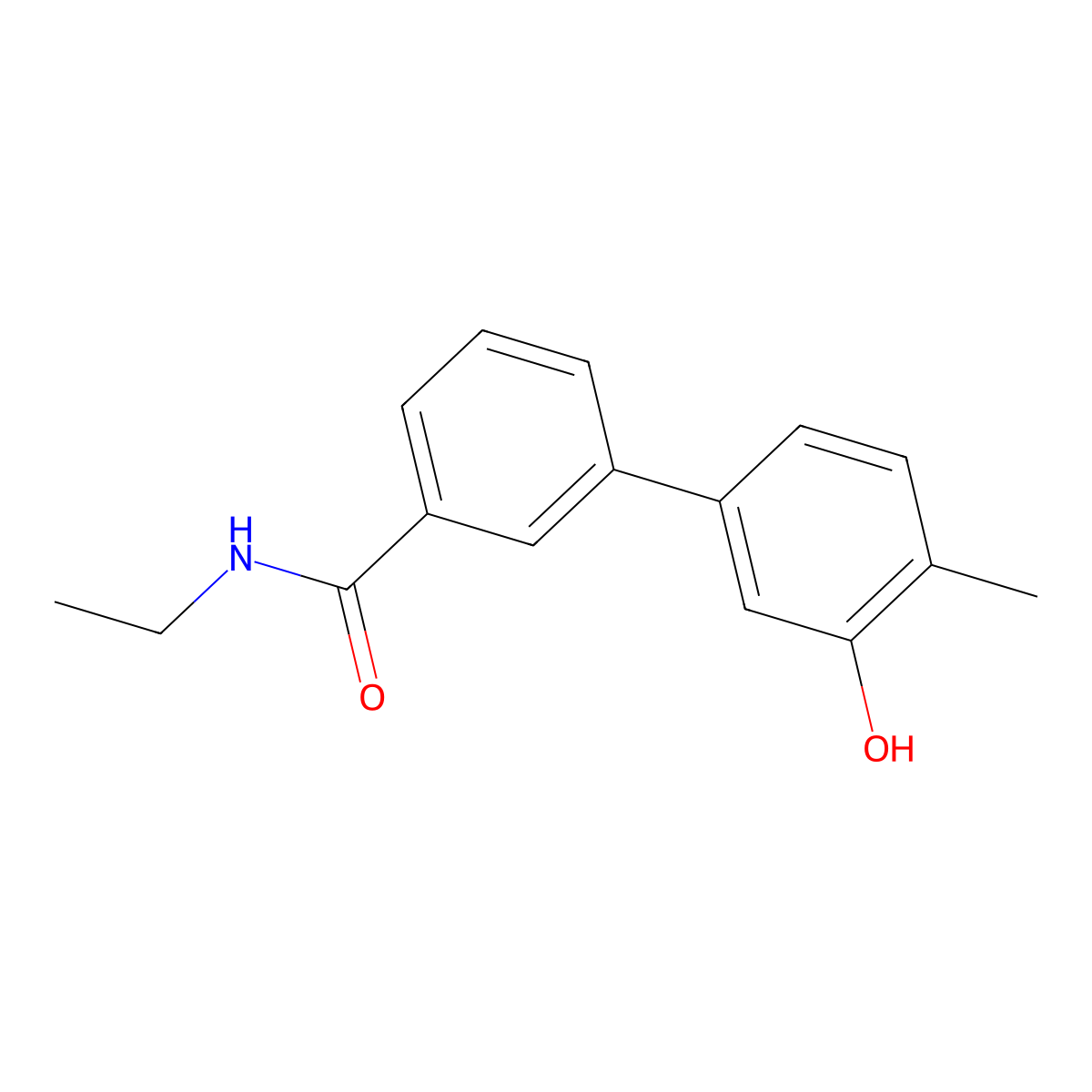 5-[3-(N-Ethylaminocarbonyl)phenyl]-2-methylphenol molecular structure, CAS 1261941-78-9