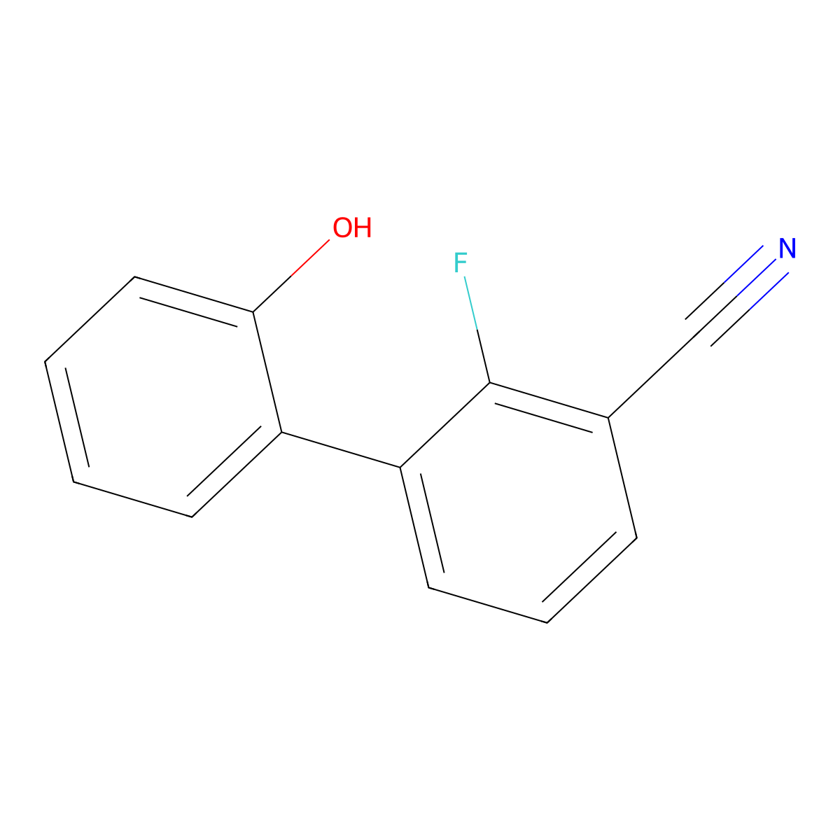 2-(3-Cyano-2-fluorophenyl)phenol molecular structure, CAS 1261942-40-8