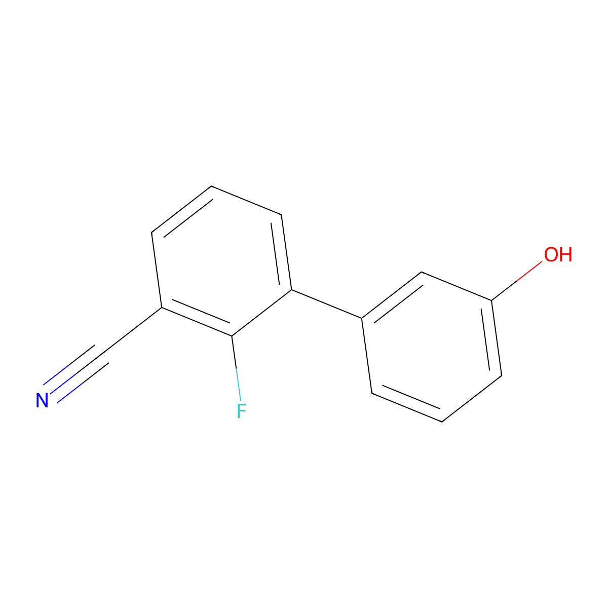 3-(3-Cyano-2-fluorophenyl)phenol molecular structure, CAS 1261942-43-1