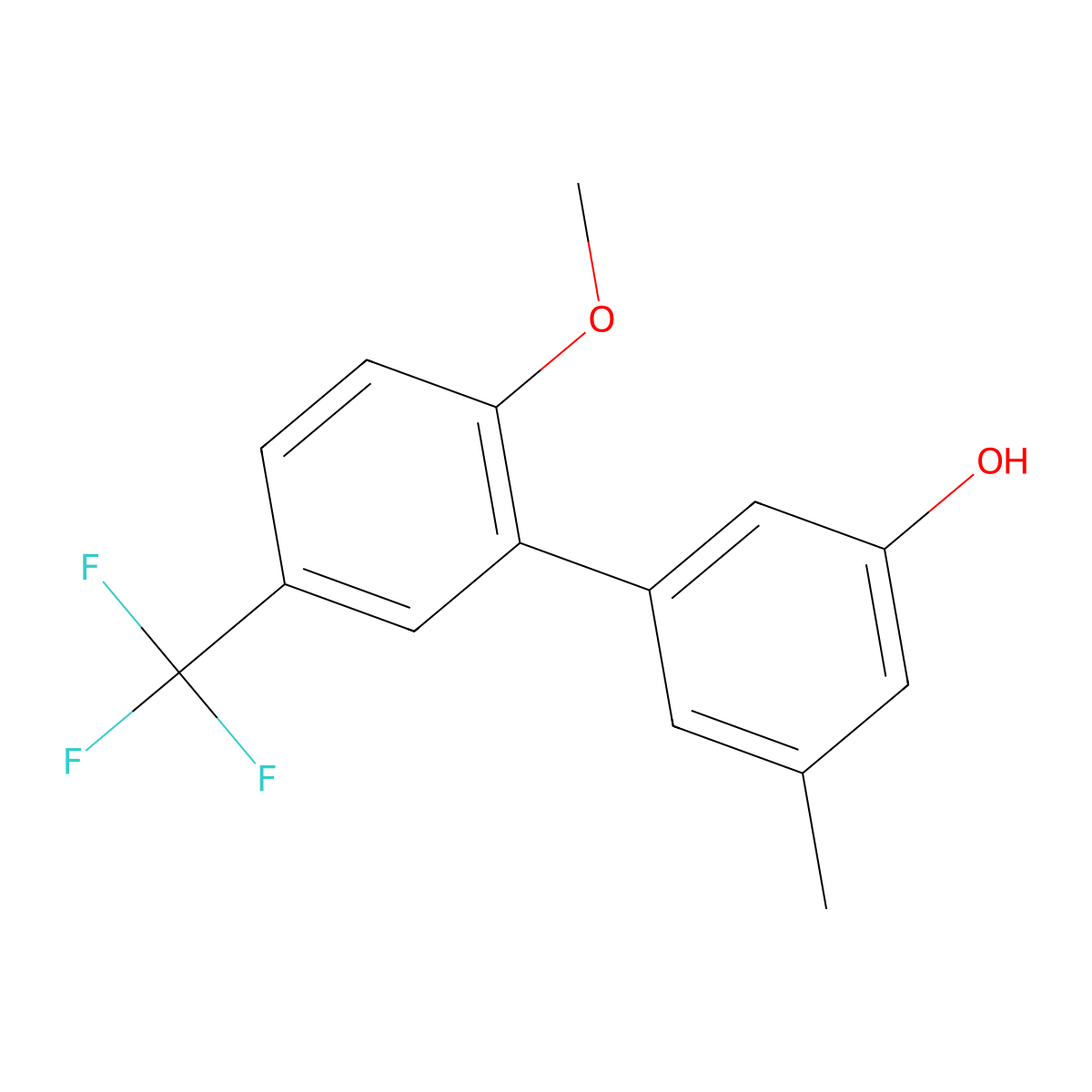 5-(2-Methoxy-5-trifluoromethylphenyl)-3-methylphenol molecular structure, CAS 1261942-46-4