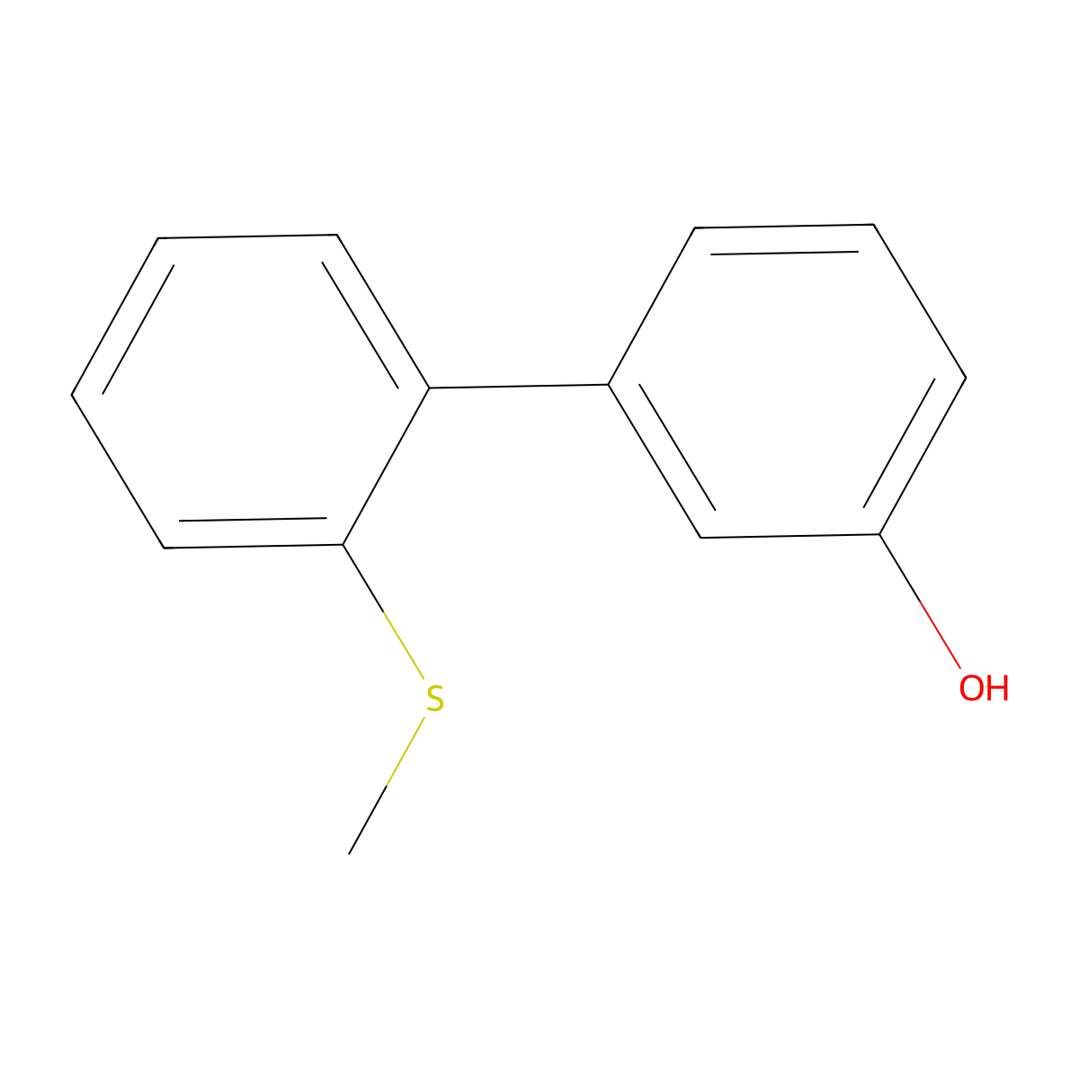3-(2-Methylthiophenyl)phenol molecular structure, CAS 1261942-52-2