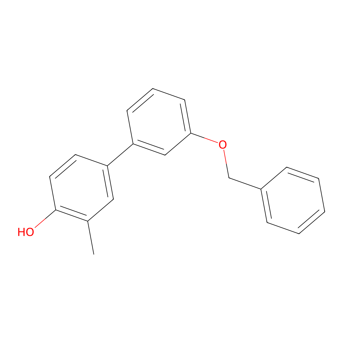 4-(3-Benzyloxyphenyl)-2-methylphenol molecular structure, CAS 1261942-54-4