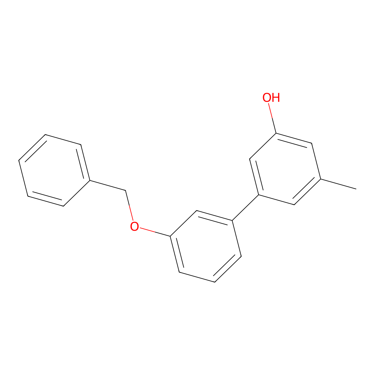 5-(3-Benzyloxyphenyl)-3-methylphenol molecular structure, CAS 1261942-57-7
