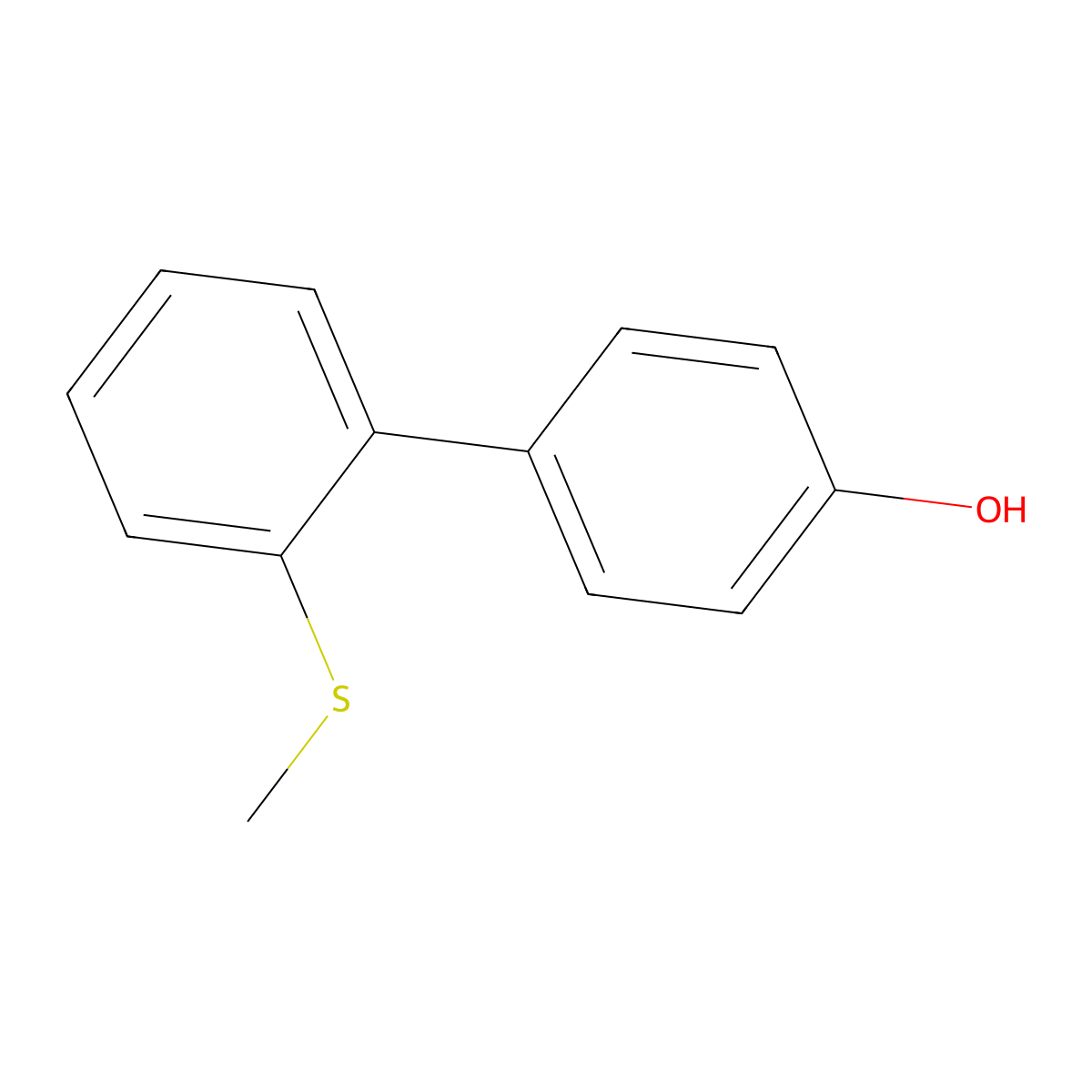 4-(2-Methylthiophenyl)phenol molecular structure, CAS 1261942-58-8