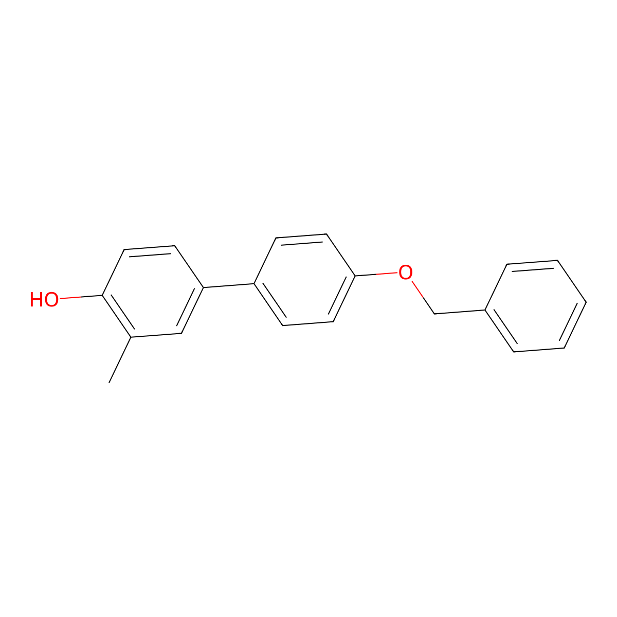 4-(4-Benzyloxyphenyl)-2-methylphenol molecular structure, CAS 1261942-62-4