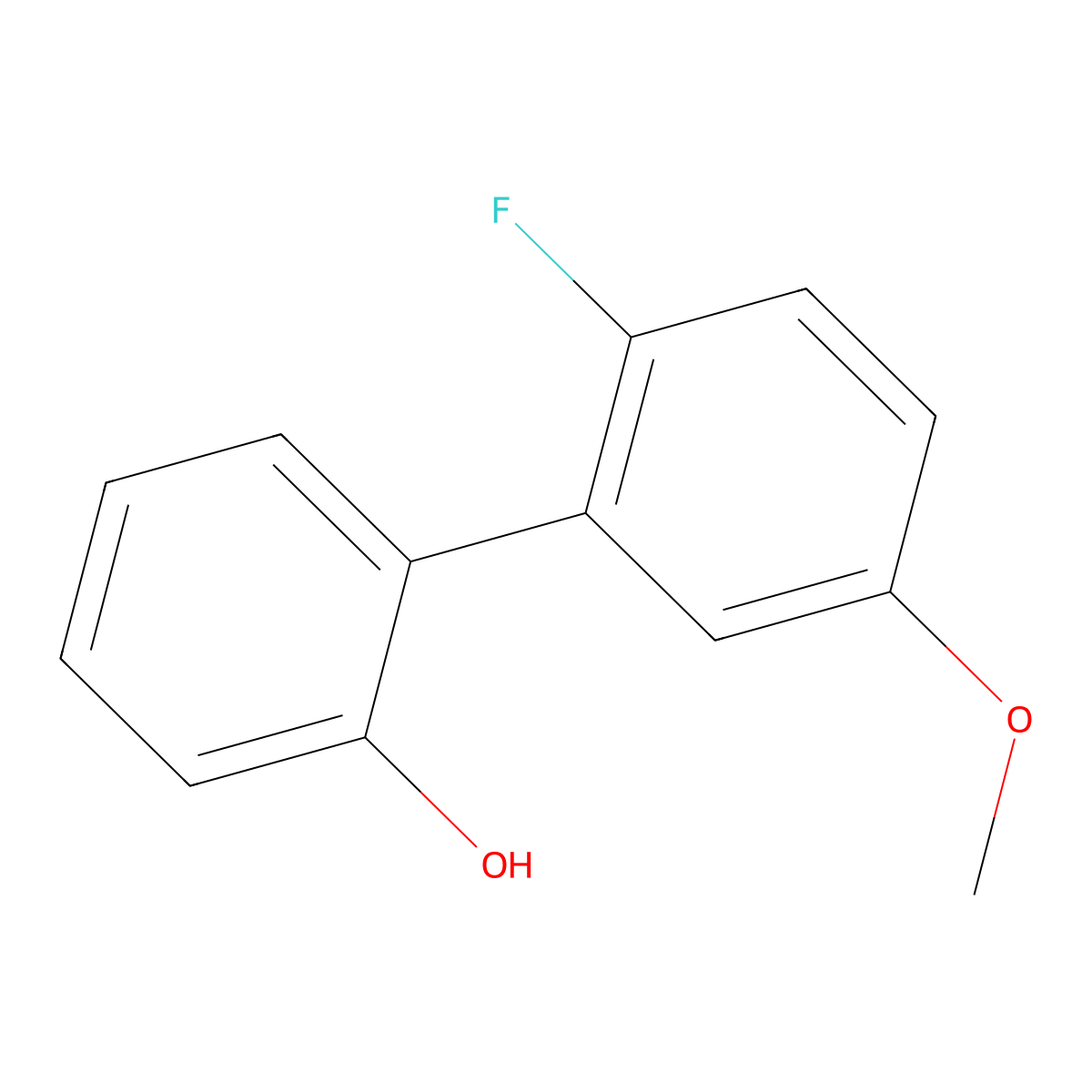 2-(2-Fluoro-5-methoxyphenyl)phenol molecular structure, CAS 1261942-65-7