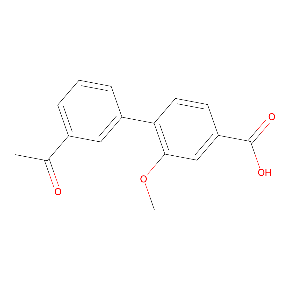 4-(3-Acetylphenyl)-3-methoxybenzoic acid molecular structure, CAS 1261942-66-8