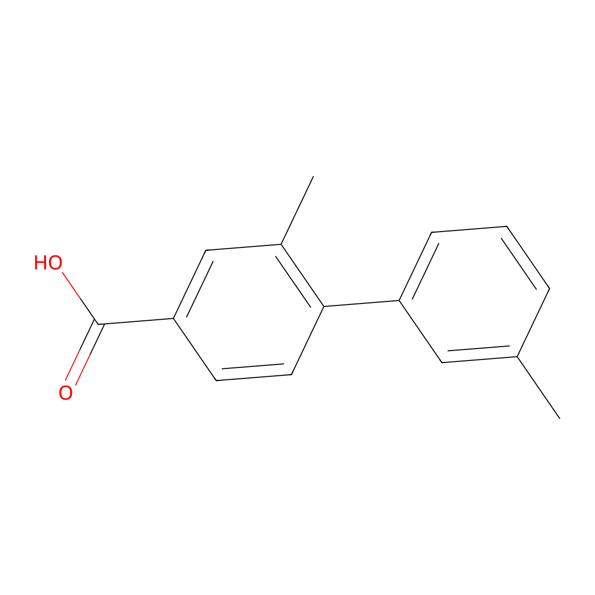 2,3'-Dimethyl-[1,1'-biphenyl]-4-carboxylic acid molecular structure, CAS 1261942-70-4
