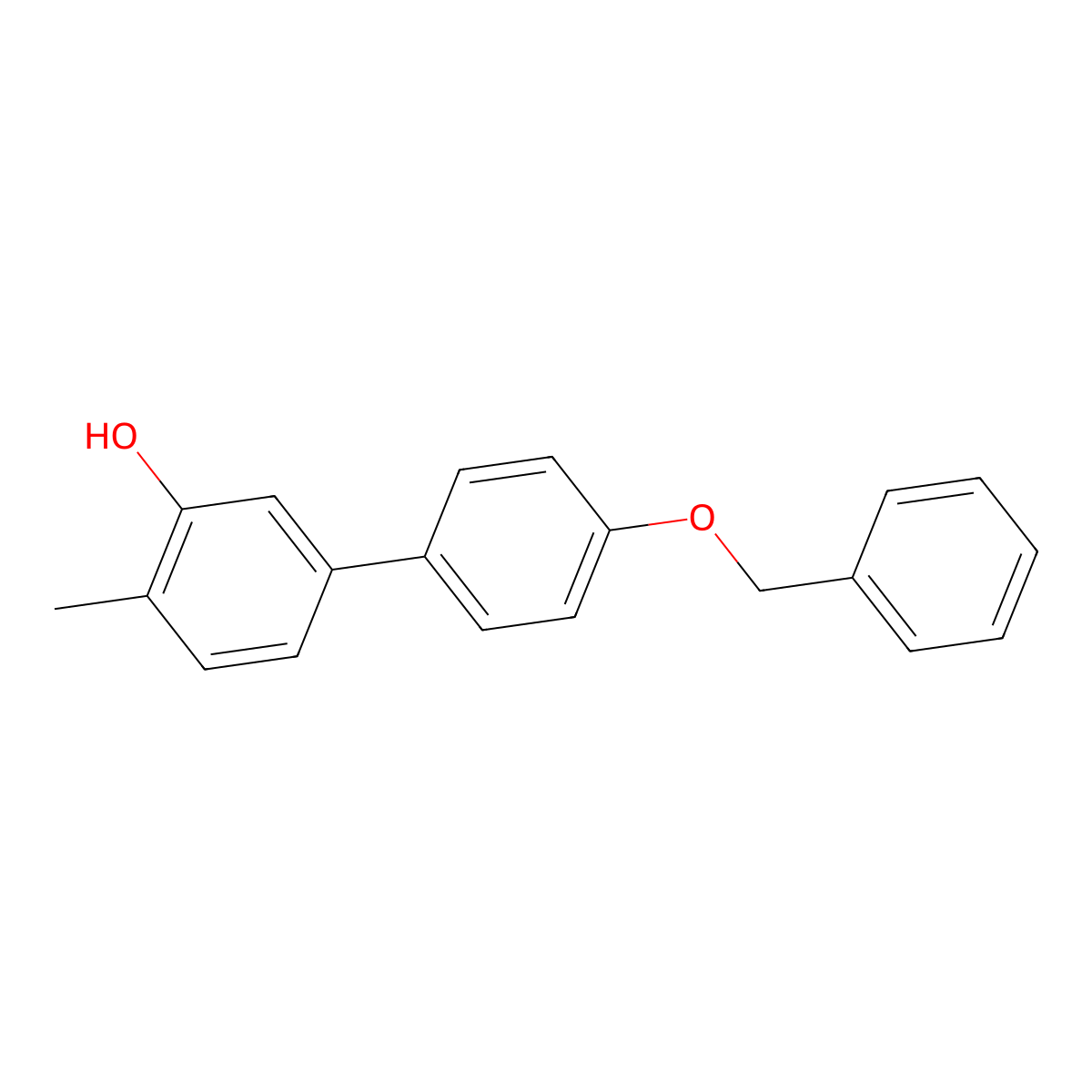 5-(4-Benzyloxyphenyl)-2-methylphenol molecular structure, CAS 1261942-72-6