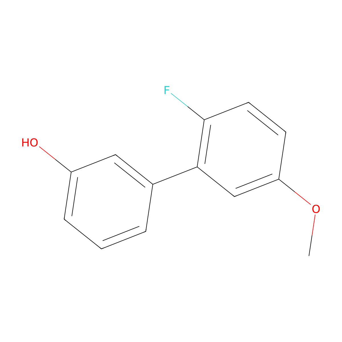 3-(2-Fluoro-5-methoxyphenyl)phenol molecular structure, CAS 1261942-73-7