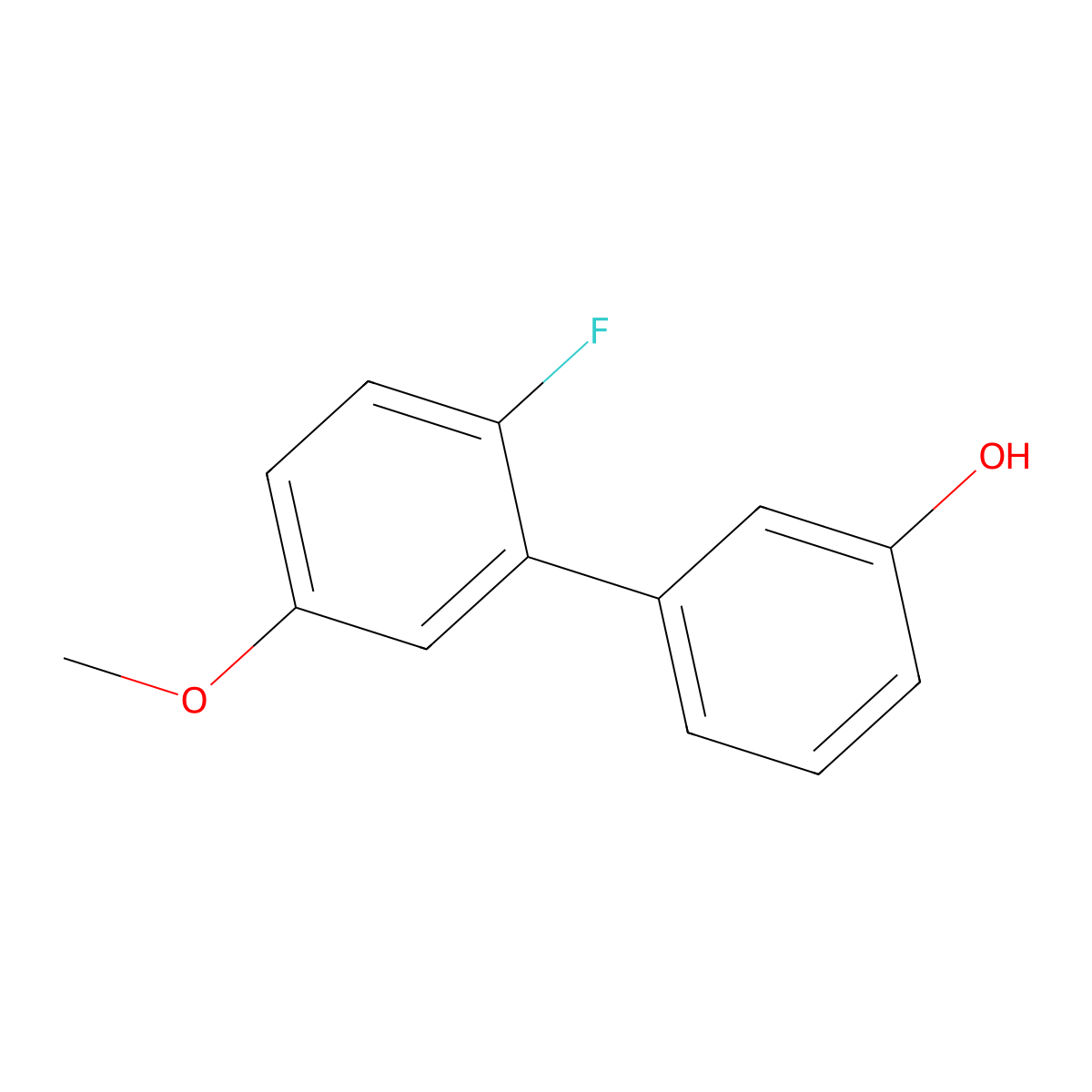 3-(2-Fluoro-5-methoxyphenyl)phenol molecular structure, CAS 1261942-73-7