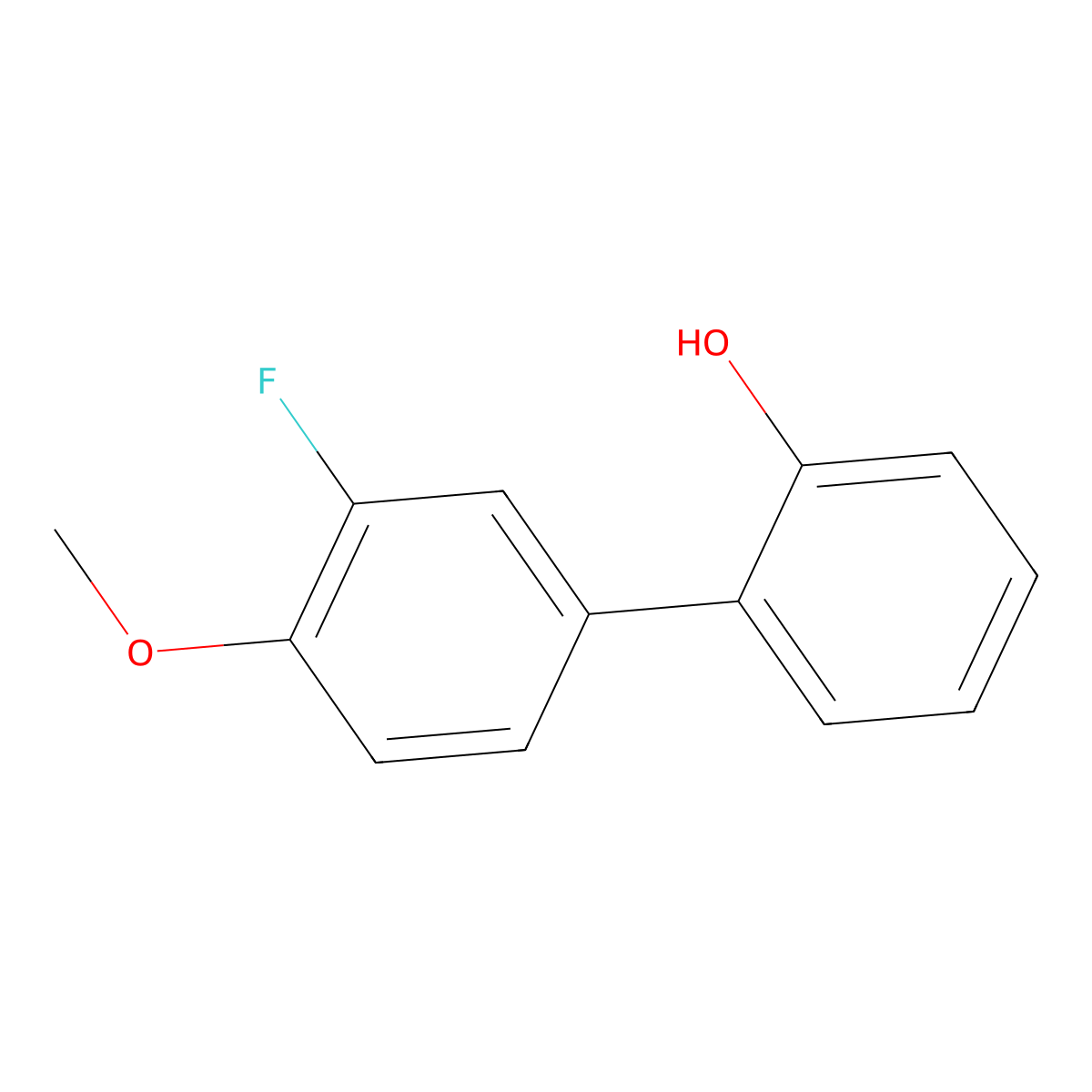 2-(3-Fluoro-4-methoxyphenyl)phenol molecular structure, CAS 1261942-76-0