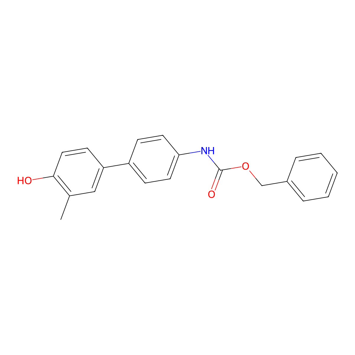 4-(4-Cbz-Aminopheny)-2-methylphenol molecular structure, CAS 1261942-85-1