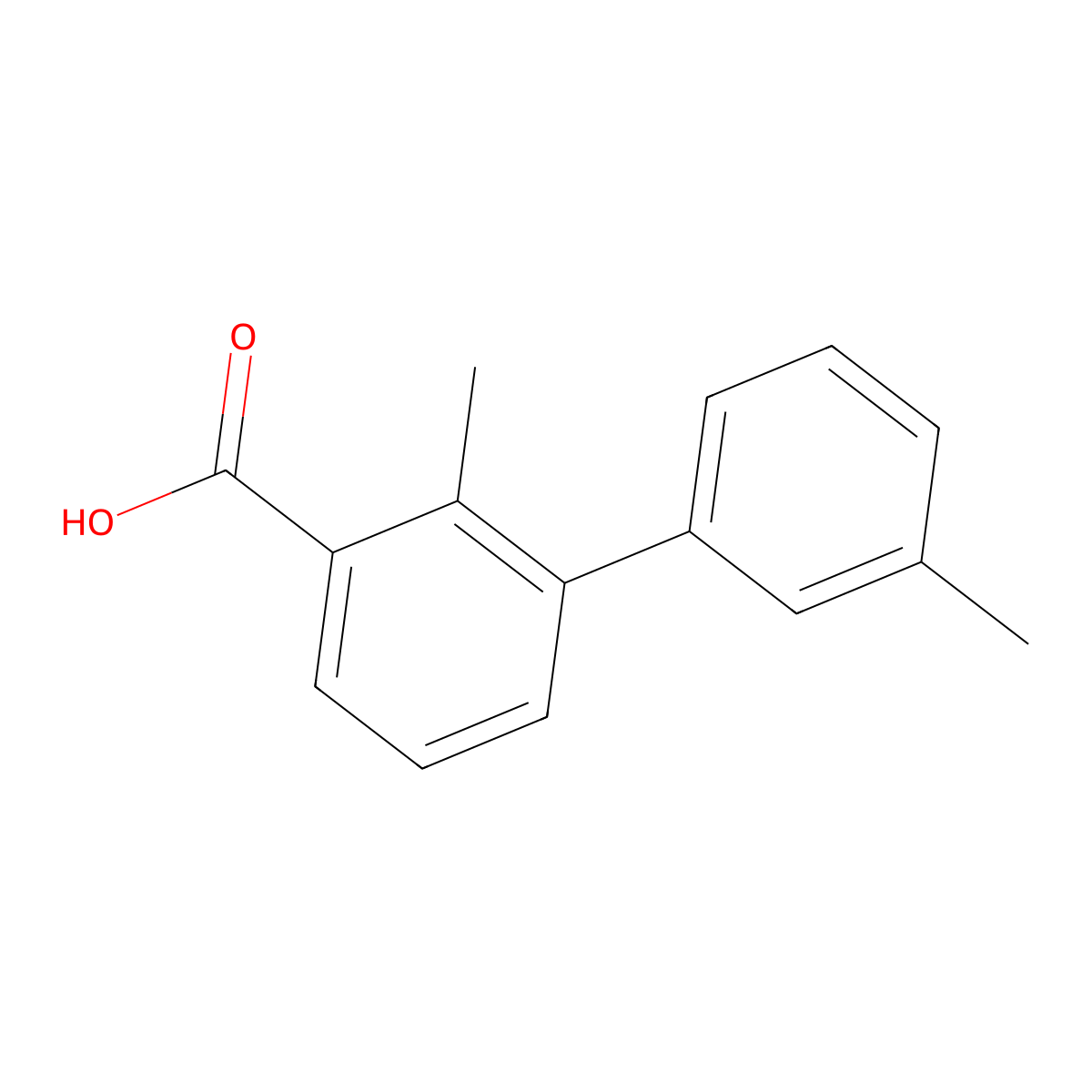 3-(3-Methylphenyl)-2-methylbenzoic acid molecular structure, CAS 1261942-87-3