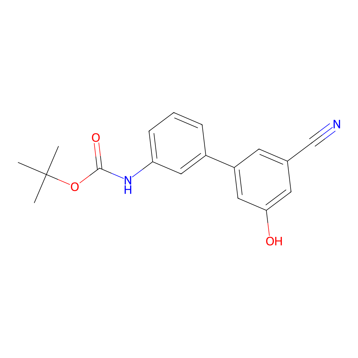 5-(3-BOC-Aminophenyl)-3-cyanophenol molecular structure, CAS 1261942-97-5